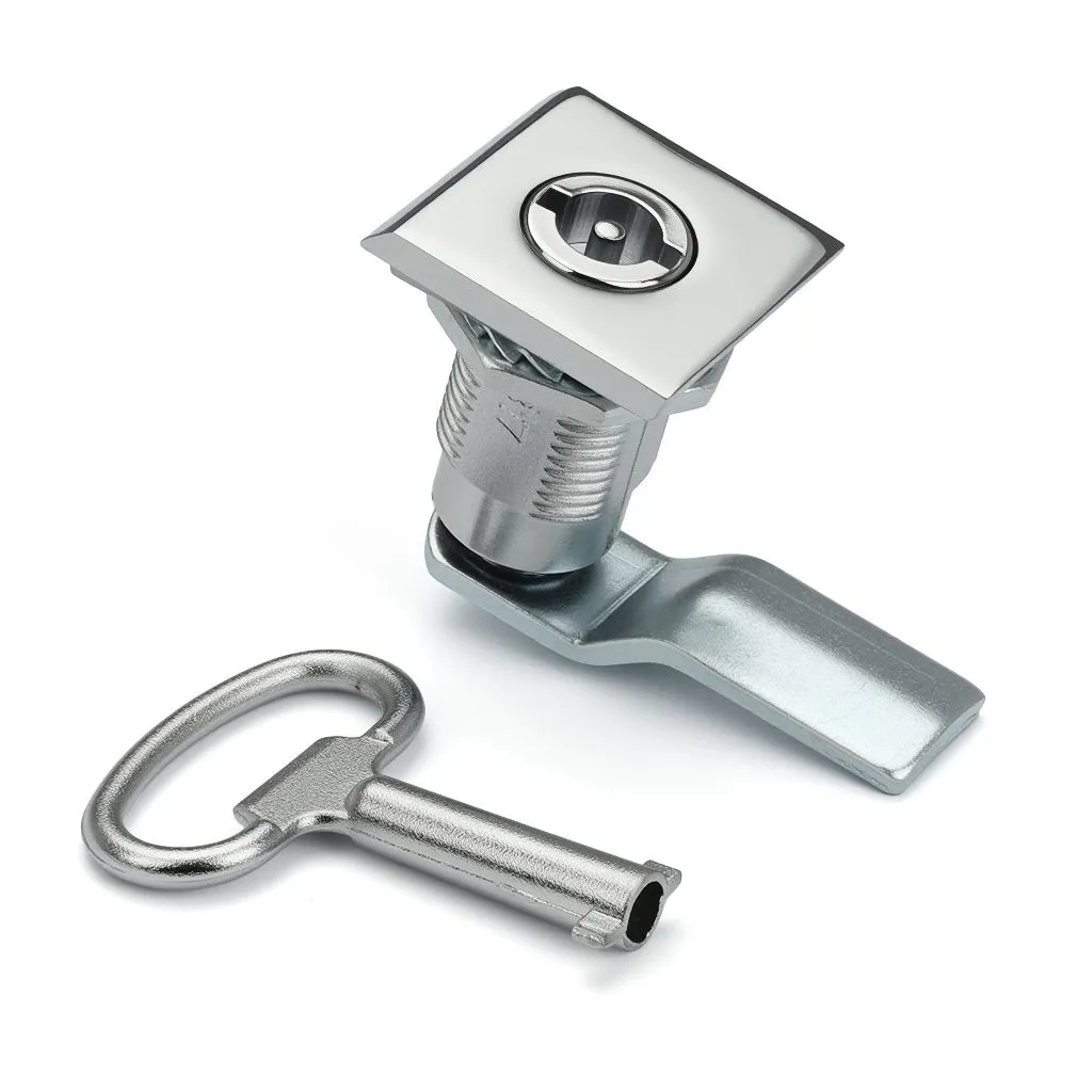 Flat key cam lock